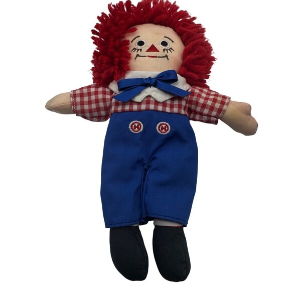 Vintage Raggedy Ann & Andy Dolls 9 in Plush Pair With Red Yarn Hair - Picture 5 of 7